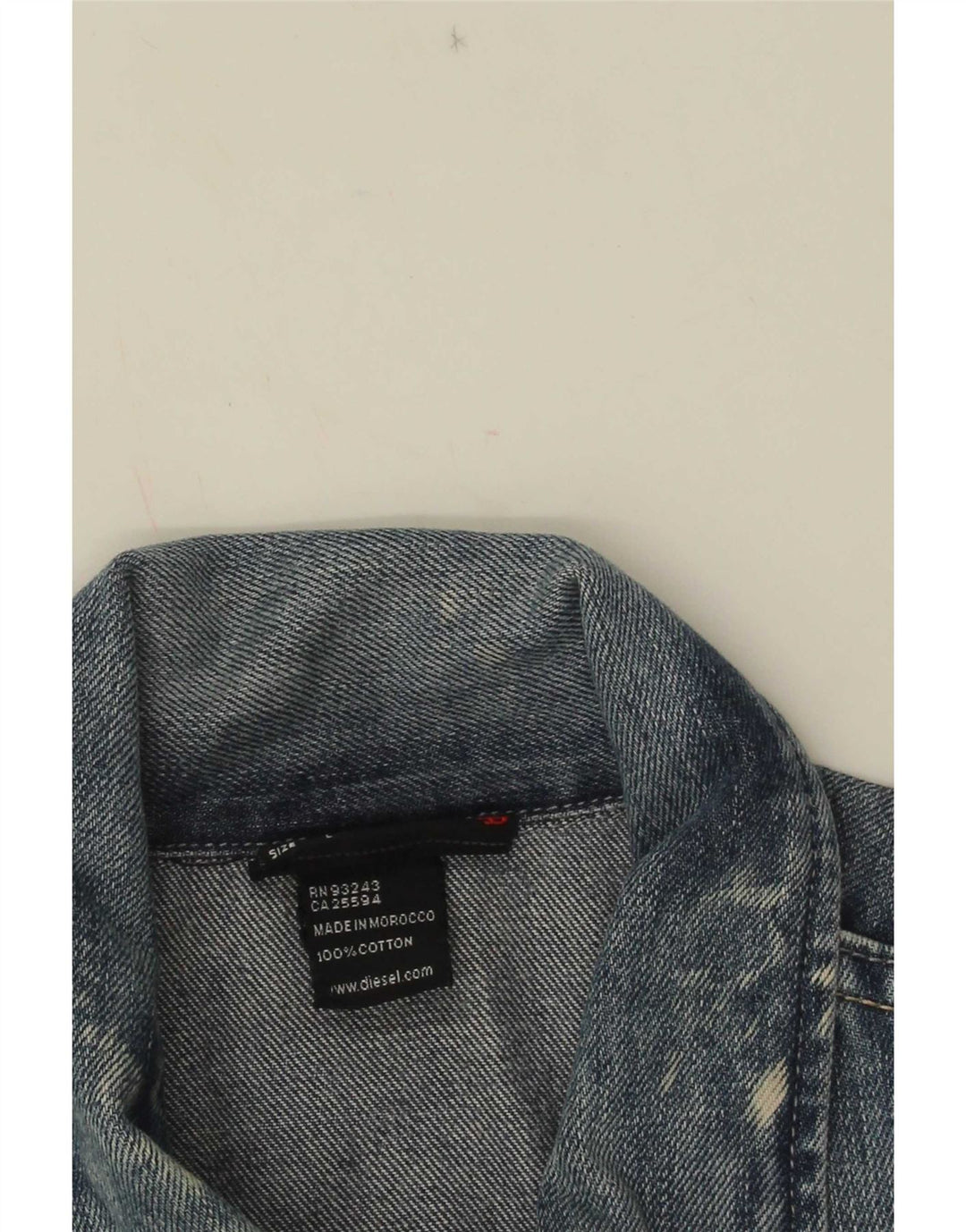 Gilet in denim da uomo Diesel UK 40 grande in cotone blu