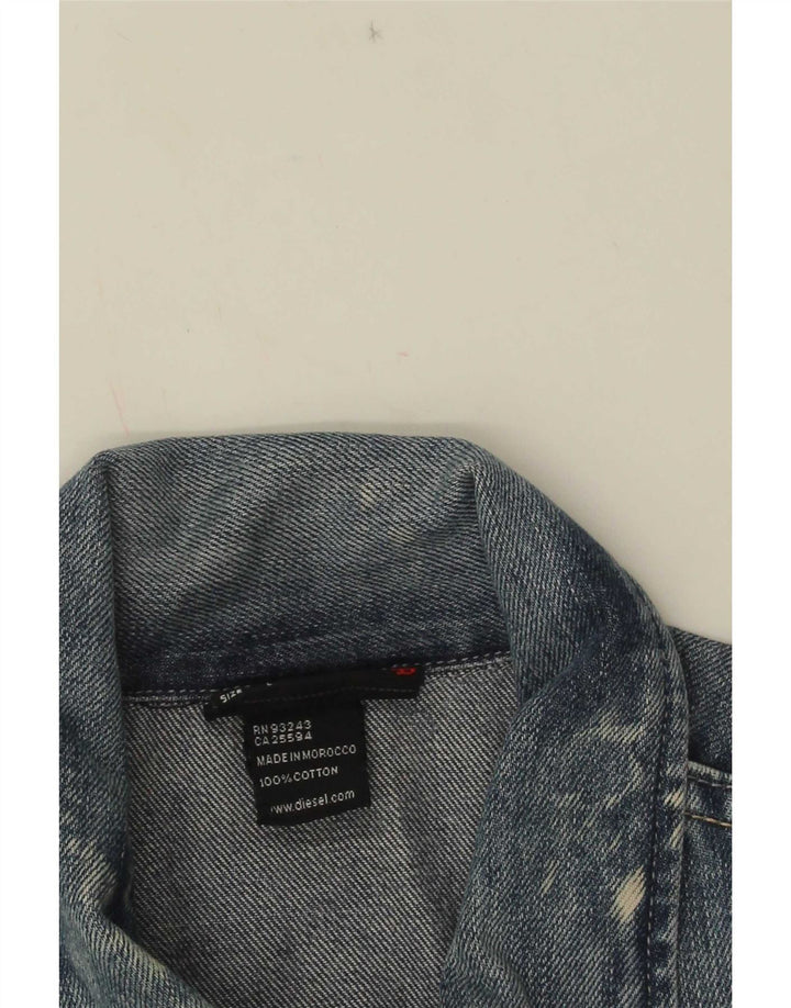 Gilet in denim da uomo Diesel UK 40 grande in cotone blu