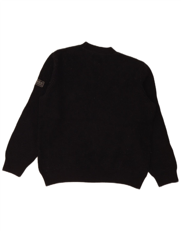 Maglione maglione collo alto da donna Barbour in lana nera media