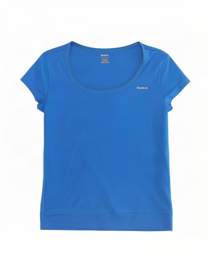 T-shirt Reebok da donna Top UK 8/10 Small blu poliestere
