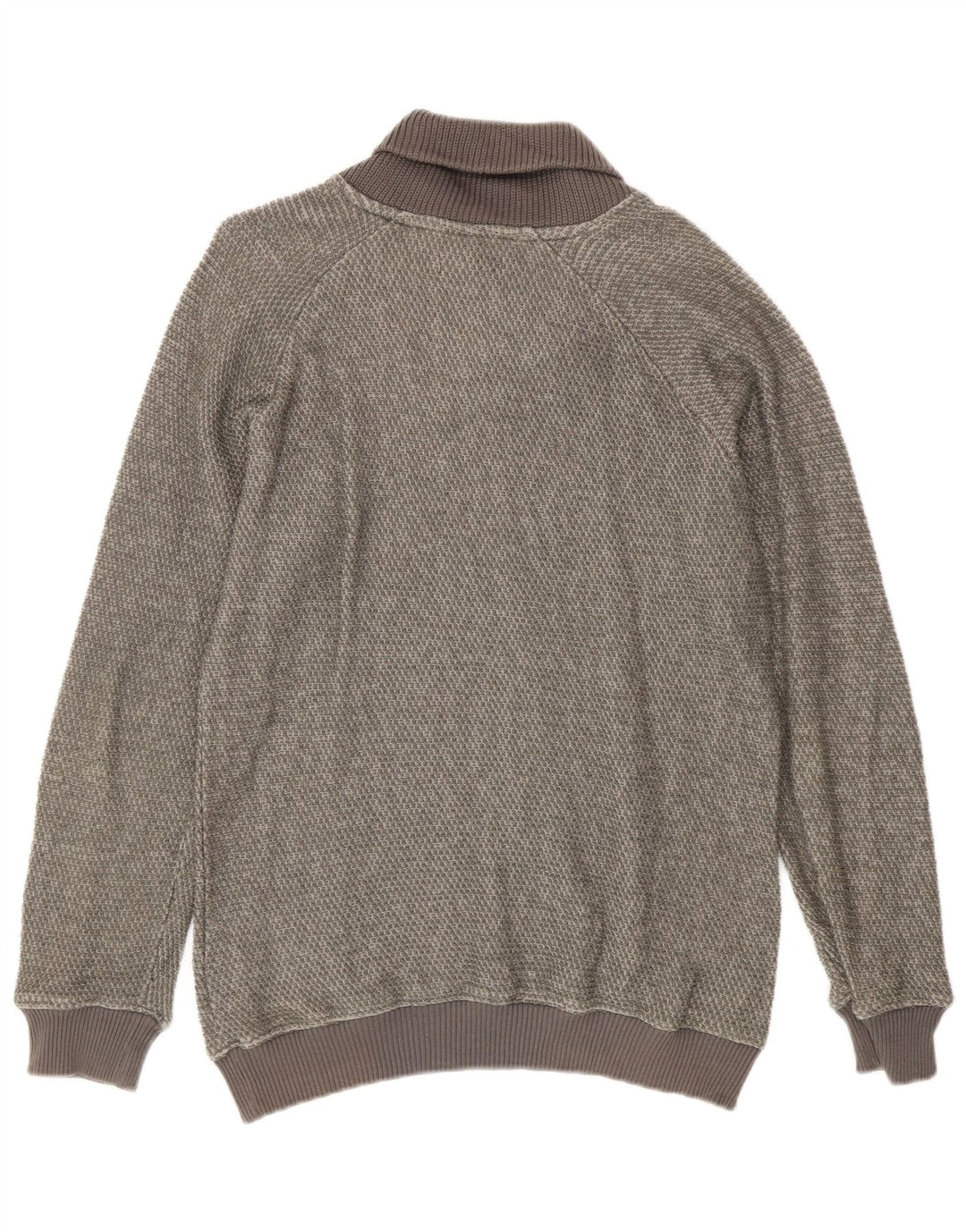 Maglione Zara da uomo con collo a scialle in cotone verde medio
