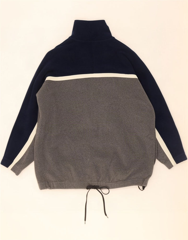 Maglione in pile da uomo Campagnolo con zip e collo in poliestere color block grigio medio