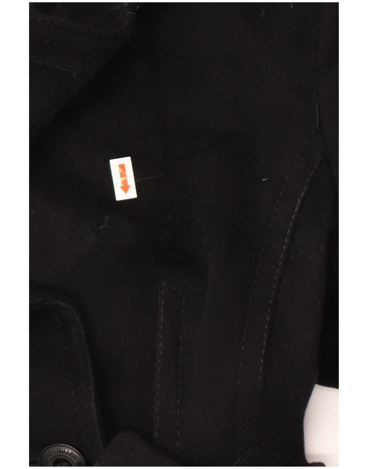 Trench da donna KAREN MILLEN UK 8 piccolo in lana nera