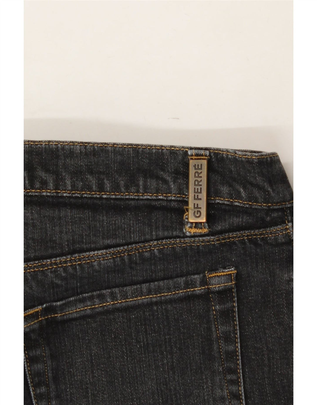 GF FERRE Womens Straight Jeans W35 L30 Grey Cotton Vintage GF Ferre and Second-Hand GF Ferre from Messina Hembry 