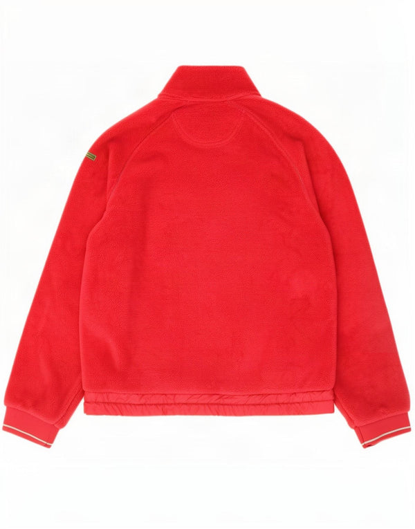 Maglione in pile da donna Champion con zip e collo UK 16 grande rosso poliestere