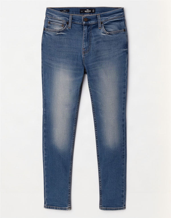 Jeans skinny Hollister da donna W30 L30 cotone blu