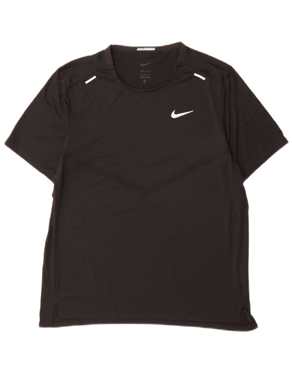 T-shirt Nike Dri Fit da uomo, grande, in poliestere nero