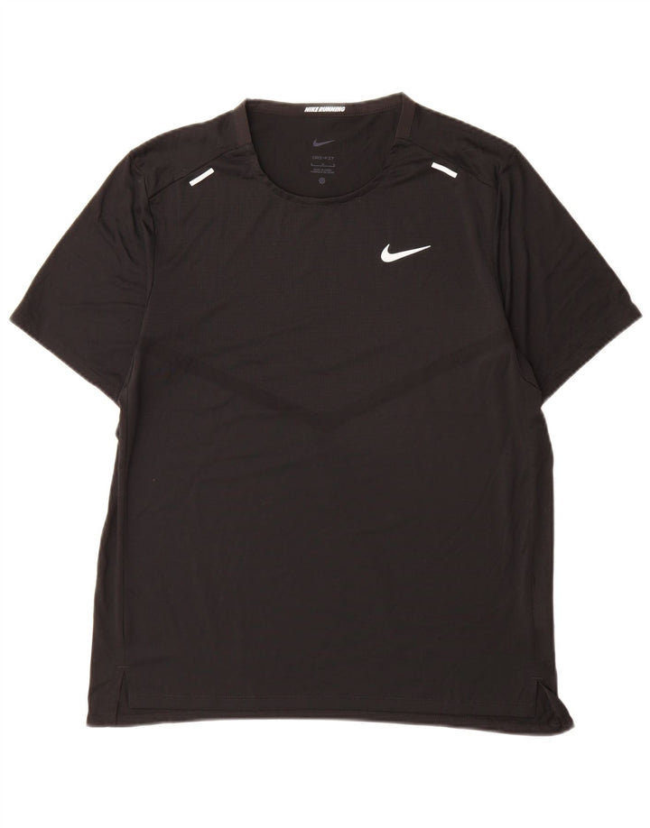 T-shirt Nike Dri Fit da uomo, grande, in poliestere nero