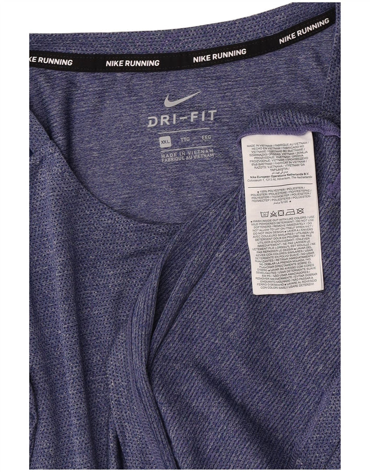 T-shirt da uomo Nike Dri Fit Top 2XL poliestere blu navy