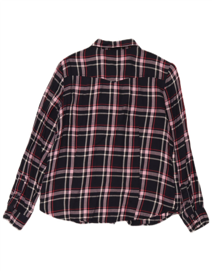 Camicia da donna French Connection UK 12 Viscosa a quadri blu navy media