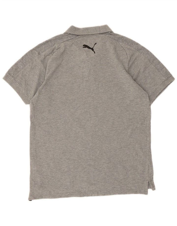 Polo Puma da uomo piccola grigia screziata