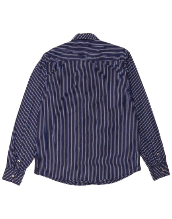 Camicia da uomo Tommy Hilfiger XL in cotone a righe blu