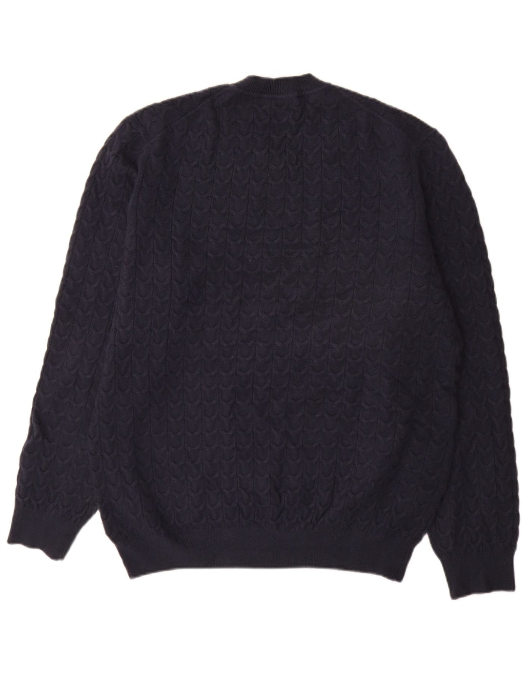 Massimo Dutti Maglione da uomo girocollo in viscosa XL blu navy