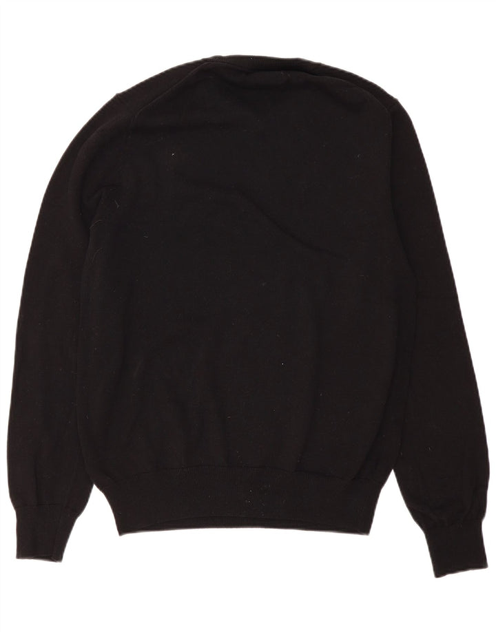 Maglione maglione girocollo da uomo Marks & Spencer in cotone nero medio