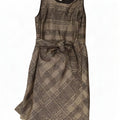 Abito a trapezio senza maniche da donna Monsoon UK 16 Classico scozzese grande marrone