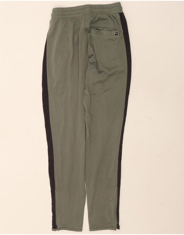 Pantaloni da tuta da uomo Puma Small in poliestere color block grigio