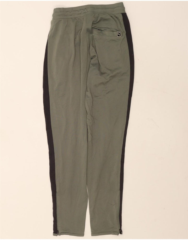 Pantaloni da tuta da uomo Puma Small in poliestere color block grigio