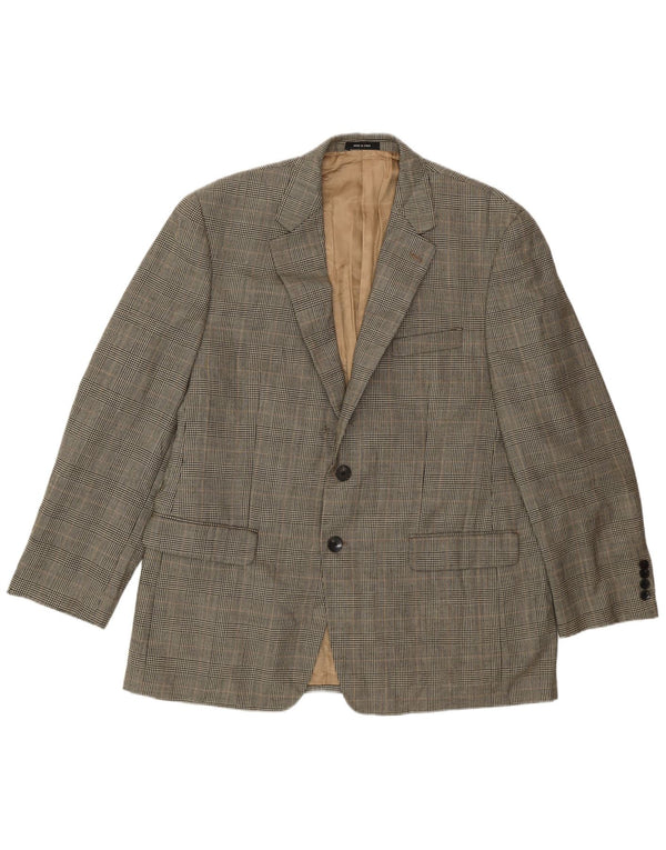 Polo Ralph Lauren Giacca blazer a 2 bottoni da uomo UK 44 2XL Pied de poule beige
