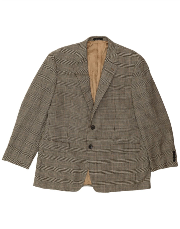 Polo Ralph Lauren Giacca blazer a 2 bottoni da uomo UK 44 2XL Pied de poule beige