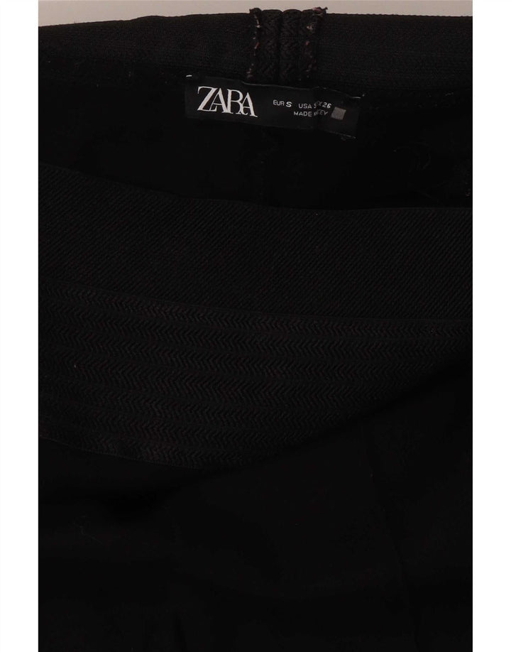 Leggings corti da donna Zara UK 8 piccoli a spina di pesce neri