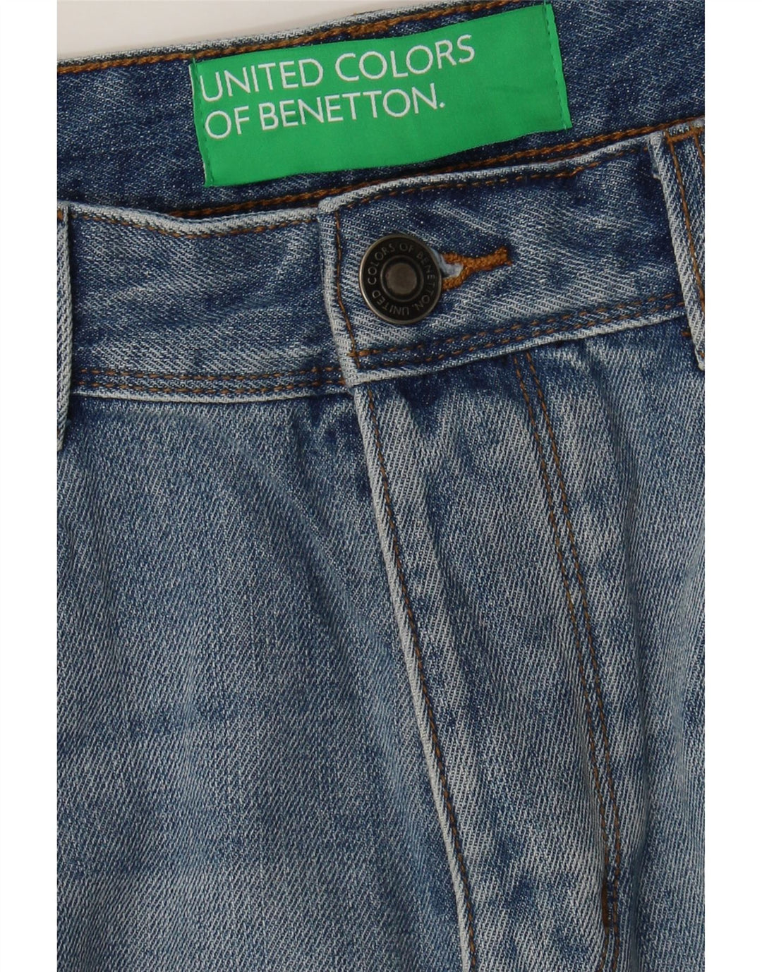 BENETTON Mens Straight Jeans W35 L31 Blue Vintage Benetton and Second-Hand Benetton from Messina Hembry 