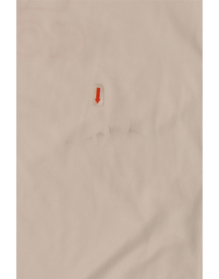 T-shirt grafica da corsa da uomo Adidas Top in poliestere bianco medio