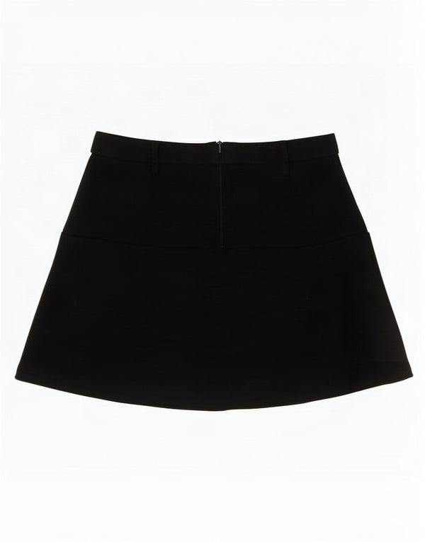 Zara Womens Mini Cargo Skirt Medium W28 Black Polyester