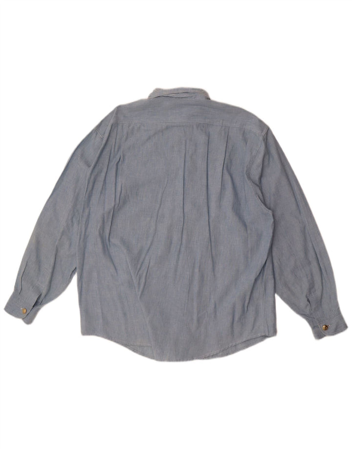 Camicia grafica vintage da donna UK 18 XL Blu