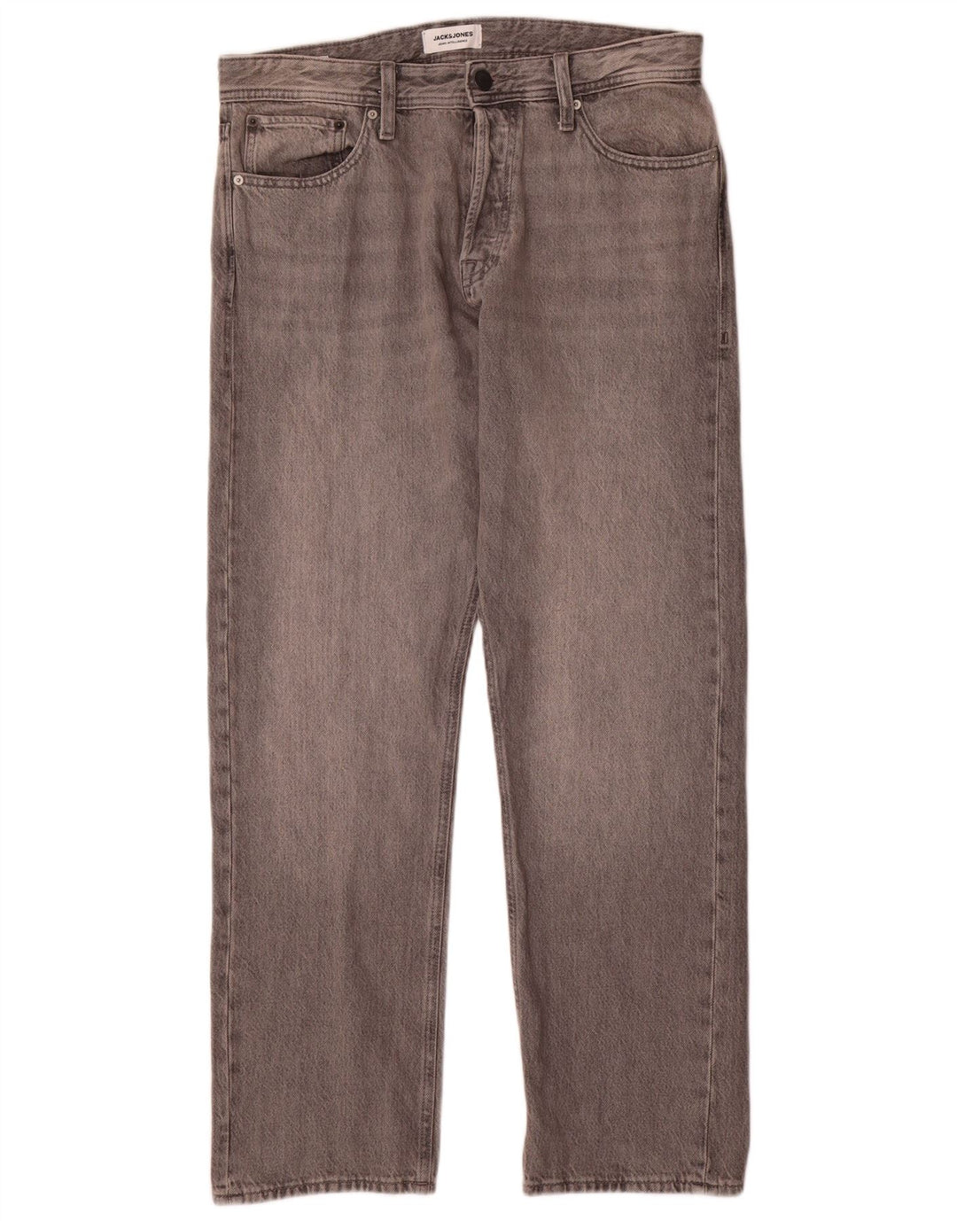 Jeans slim da uomo Jack & Jones W33 L32 cotone grigio