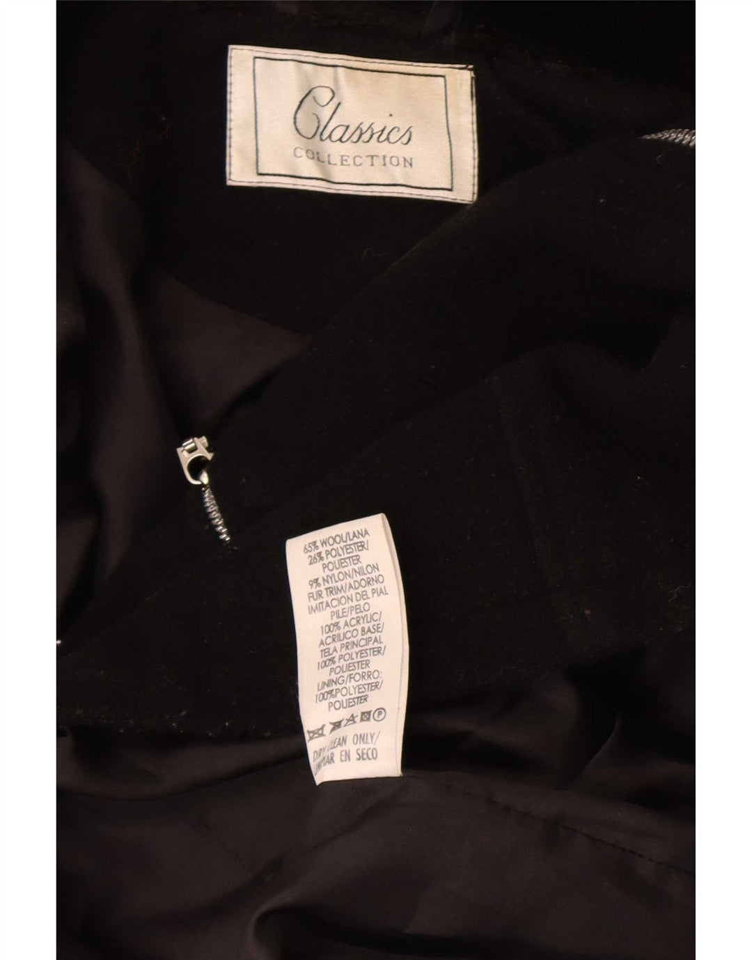 Soprabito da donna con zip intera St. Bernard UK 10 piccolo in lana nera
