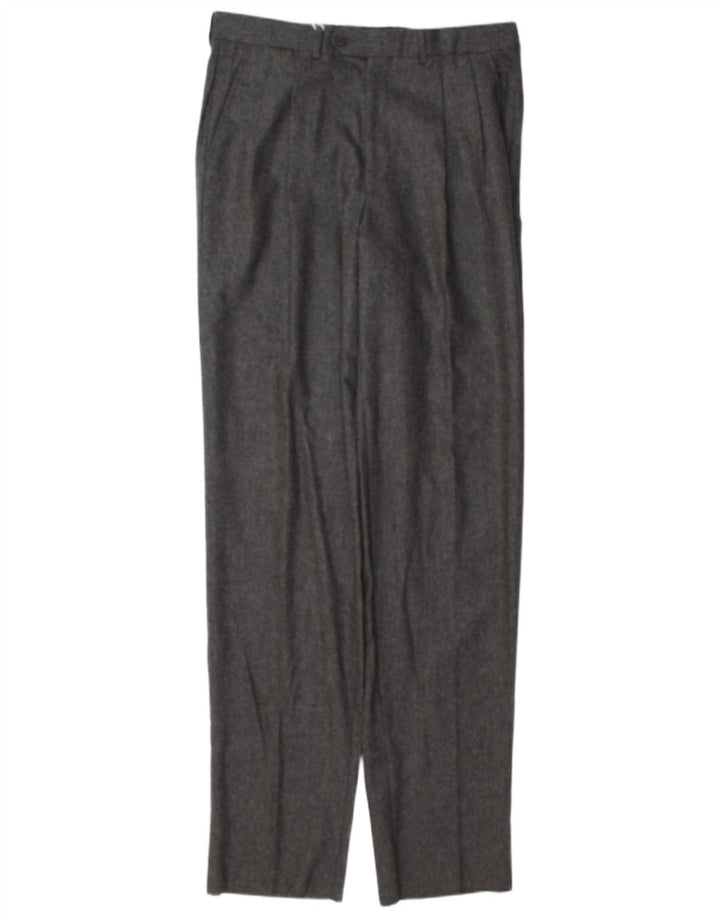 Pantaloni da completo da uomo Basile IT 48 Medium W32 L37 Lana grigia