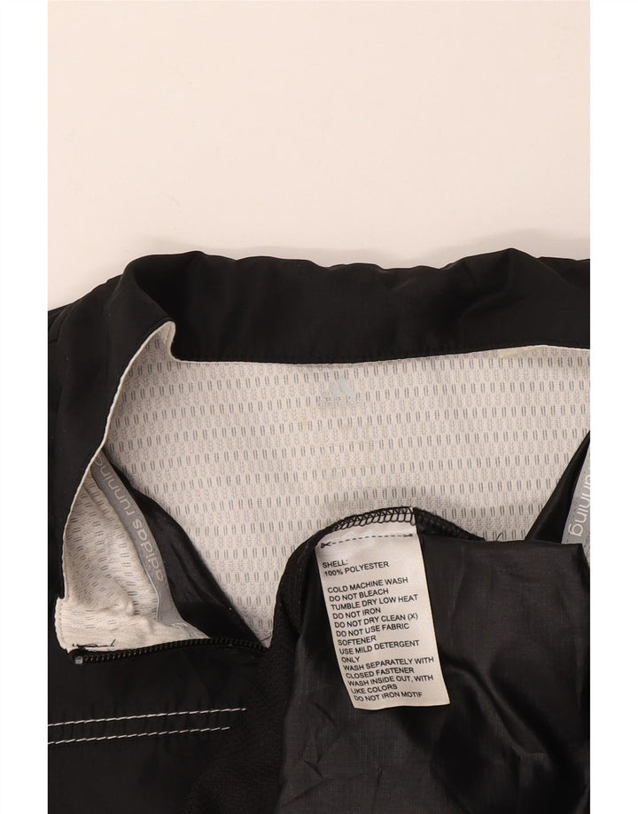 Giacca da tuta da uomo ADIDAS grande nera in poliestere