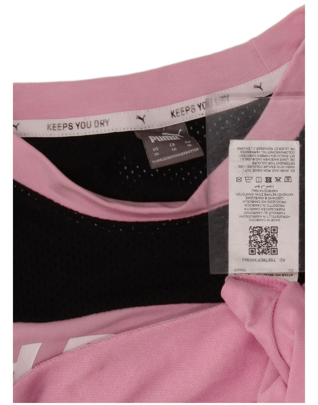 PUMA T-shirt grafica da donna Top UK 18 XL Cotone color block rosa