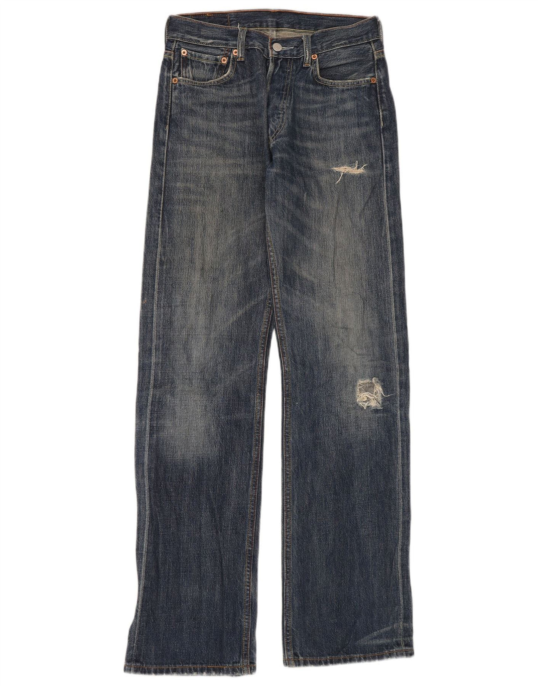 Jeans Levi's da uomo a gamba larga effetto consumato W29 L34 cotone blu