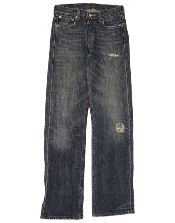 Jeans Levi's da uomo a gamba larga effetto consumato W29 L34 cotone blu