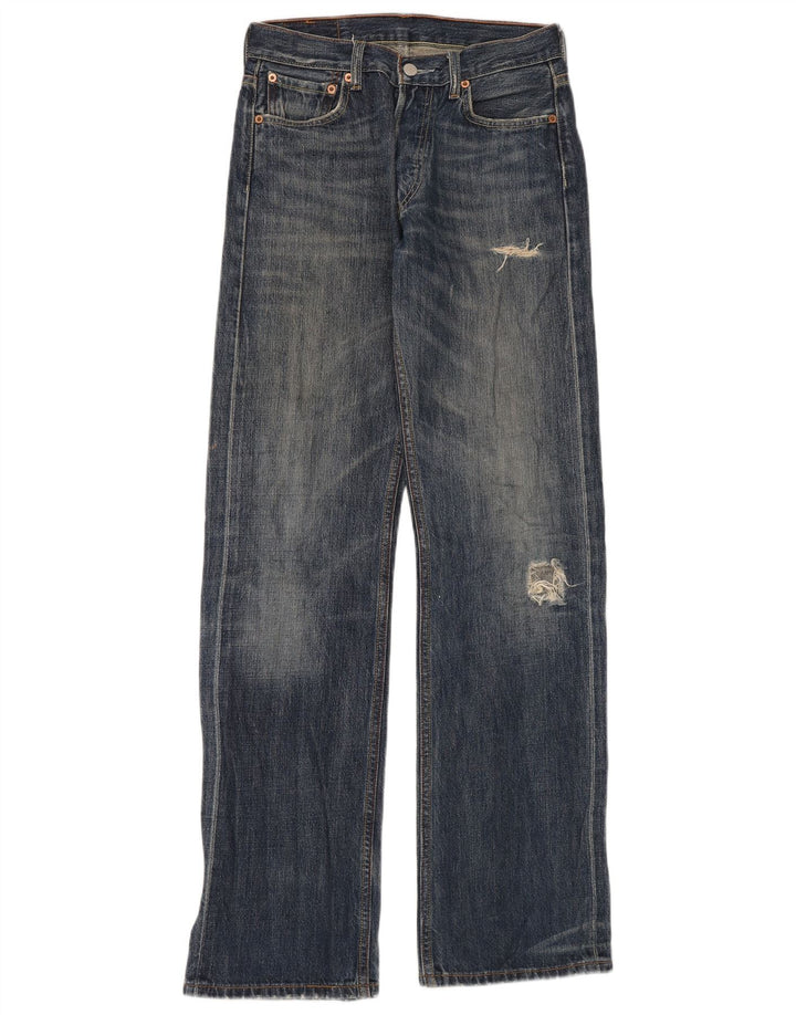 Jeans Levi's da uomo a gamba larga effetto consumato W29 L34 cotone blu