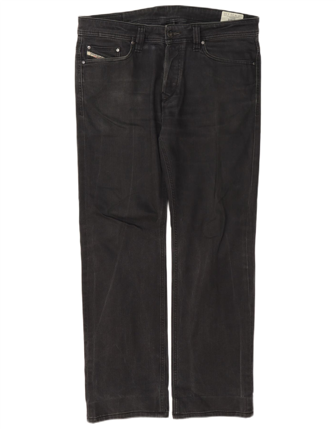 Diesel Jeans dritti Viking da uomo W33 L32 in cotone grigio