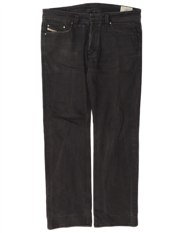 Diesel Jeans dritti Viking da uomo W33 L32 in cotone grigio