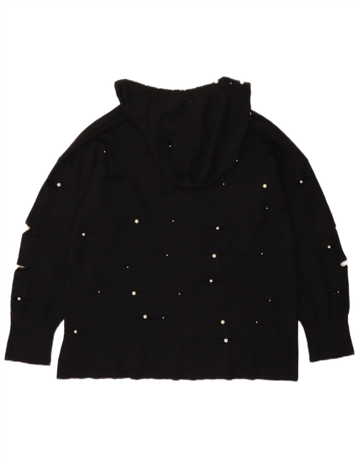 Maglione oversize con cappuccio da donna Zara UK 10 piccolo nero