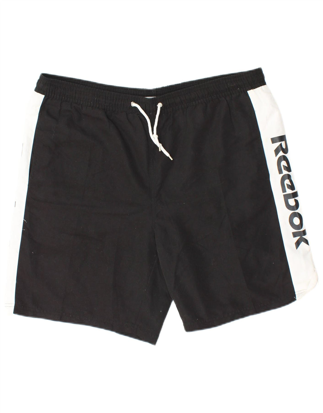 REEBOK Pantaloncini sportivi grafici da uomo XL Nero Poliestere color block