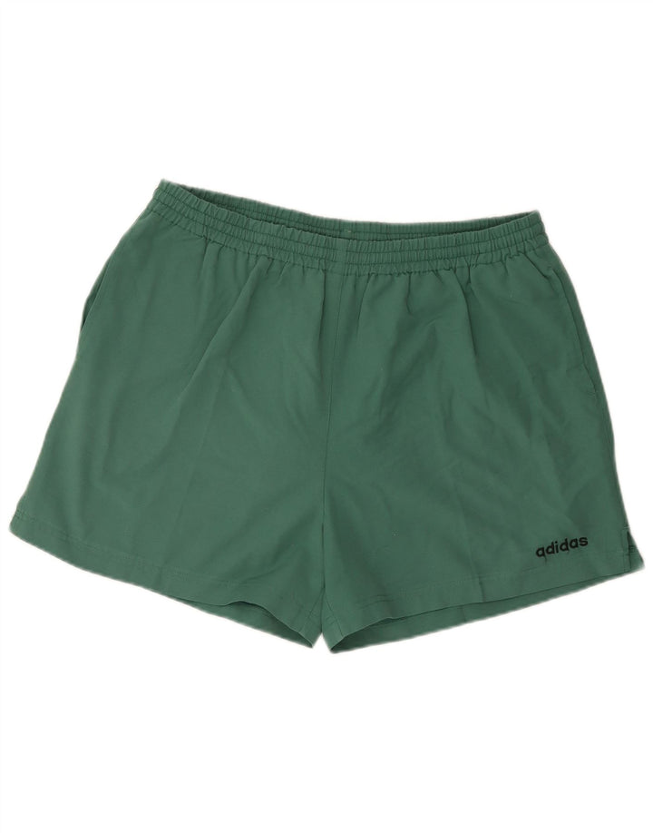 Pantaloncini sportivi Adidas da uomo grandi in poliestere verde