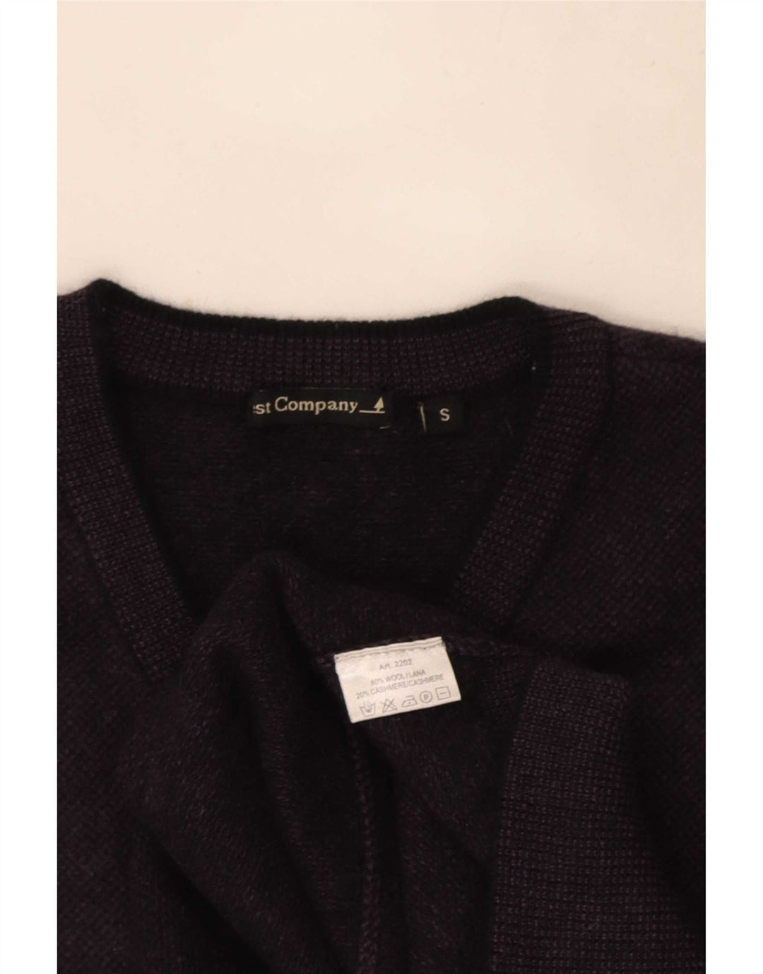 Best Company Maglione da uomo con scollo a V piccolo in lana viola