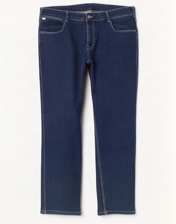 Calvin Klein Mens Straight Jeans IT 52 XL W36 L29 Navy Blue Cotton