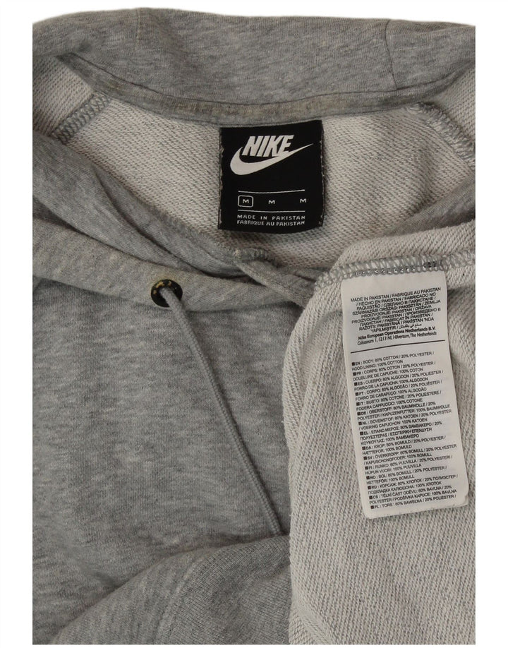 Maglione con cappuccio da donna NIKE UK 14 cotone grigio medio