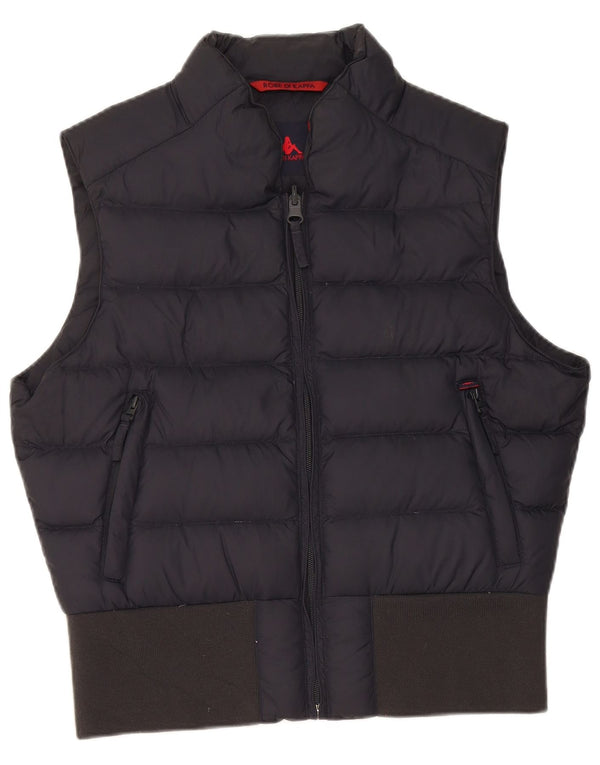 Gilet imbottito corto da donna Kappa UK 18 XL blu navy in poliammide