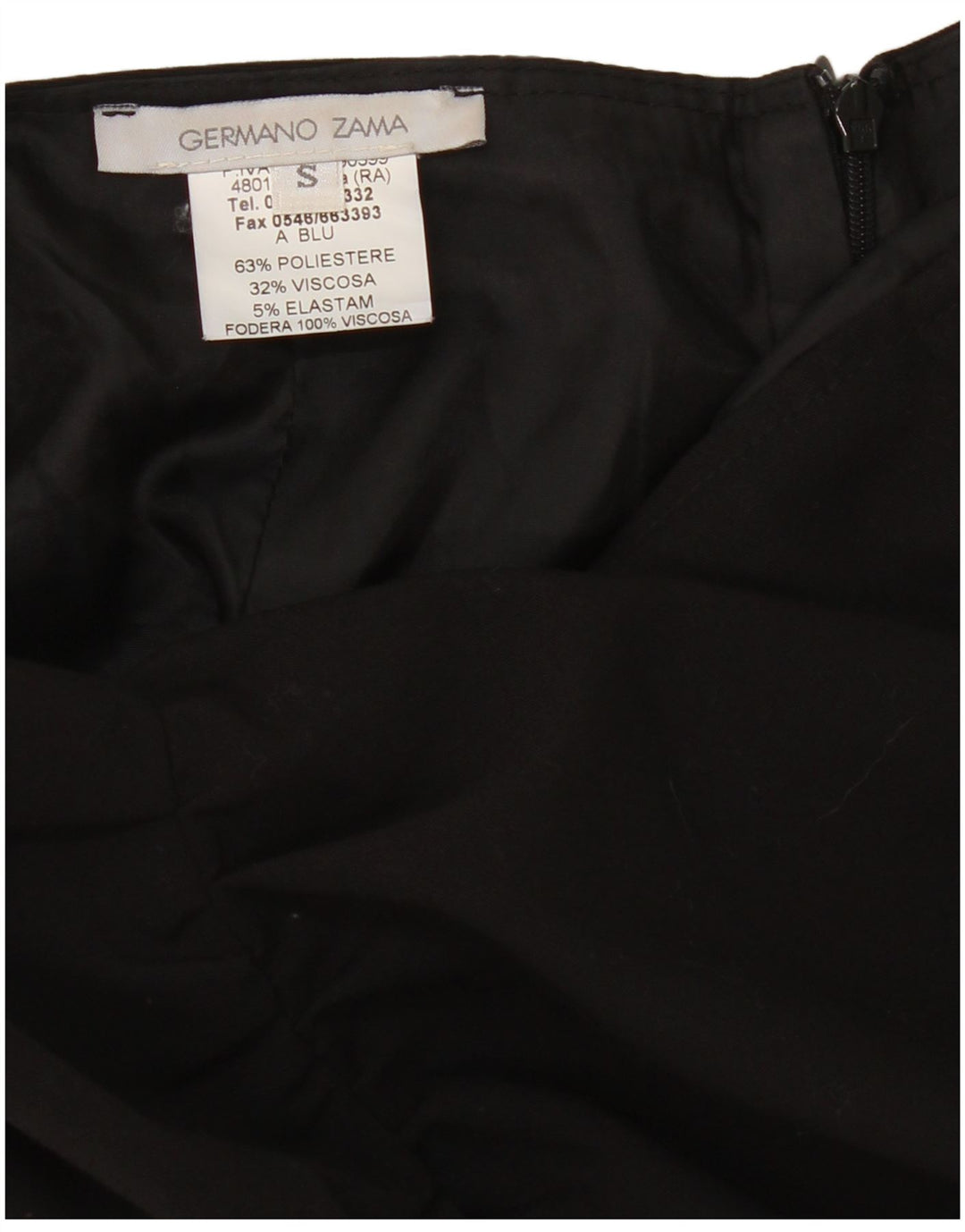 Gonna tubino da donna Germano Zama piccola W28 poliestere nero