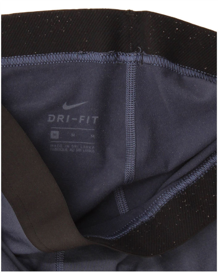 Leggings grafici Nike Dri Fit da donna UK 12 medio blu navy geometrico