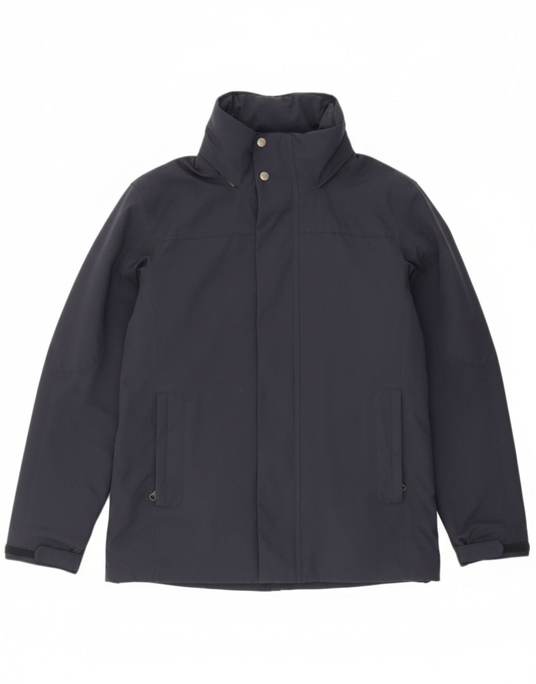 Giacca a vento con cappuccio da uomo Slam UK 36 piccola in nylon blu navy