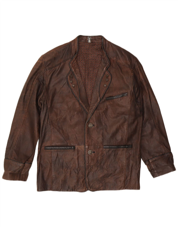 Giacca in pelle da uomo VINTAGE IT 48 Marrone medio