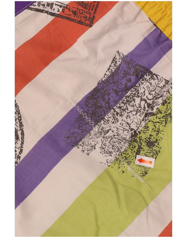 Pantaloncini da bagno grafici vintage da uomo XL in poliestere color block multicolore